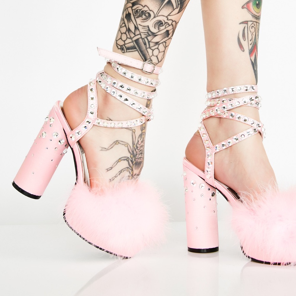 Dolls Kill Pink Platform Heels